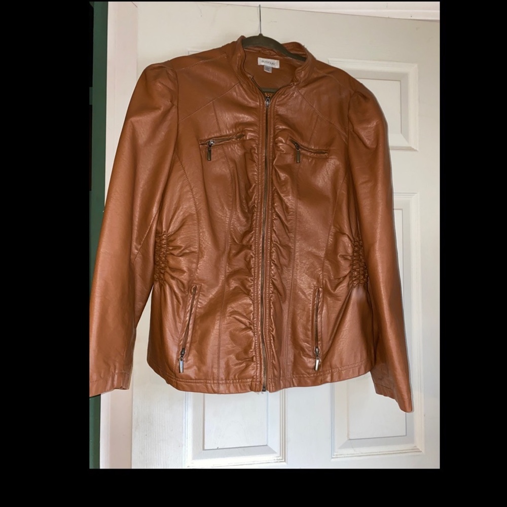 Vegan leather moto jacket Dress Barn